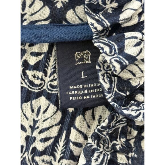 Scotch Soda Maison Scotch Tiered Dress Ladder Lace Navy White Women Size L - Picture 7 of 10